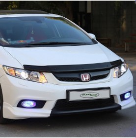 Resim Eurocap Honda Civic 9 Ön Kaput Koruma Rüzgarlık 3Mm Abs 2012-16 
