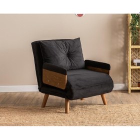 Resim Pafu Cosmo Tekli Katlanır Yataklı Koltuk - Soho Siyah Siyah 