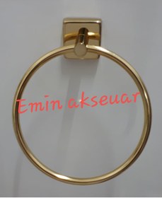 Resim Yuvarlak Havluluk Kare Tabanlı Altın 