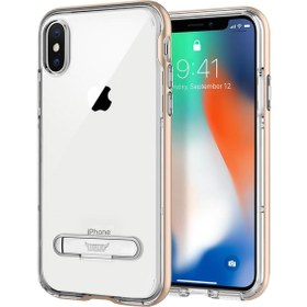 Resim Buff iPhone X ile Uyumlu Air Bumper Kılıf Gold 