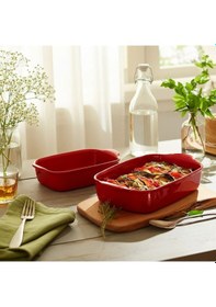 Resim Emile Henry Eh349892 Fırın Kabı Seti Kırmızı 29 X 19 - 36 X 23 Cm Kırmızı 