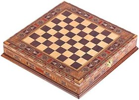 Resim (Sadece Satranç Tahtası İsteyene) Gifthome,Küçük Boy,El Yapımı,Masif Ahşap,Sandıklı Satranç Tahtası 