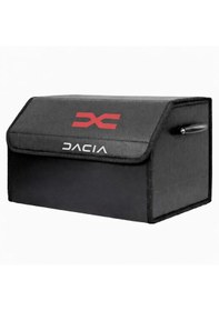 Resim Dacia Marka Logolu Oto Bagaj Organizer Çanta Oto Bagaj Çantası 2 Bölmeli Suni Deri 48 Cm X 31 Cm X 29 Cm 