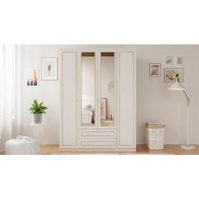 Resim Rabi Mobilya Gold Country 4 Kapak 2 Çekmeceli Aynalı Gardırop 