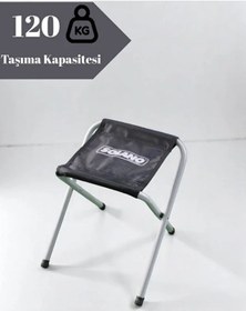 Resim Solano Katlanır Düz Kamp Taburesi Dayanıklı Balıkçı Taburesi 120 Kg Taşıma Kapasiteli Tabure Siyah 