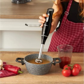 Resim Çok Fonksiyonlu Mutfak Robotu, Siyah Gri Renk, Pratik Kullanım ve Şık Tasarım 