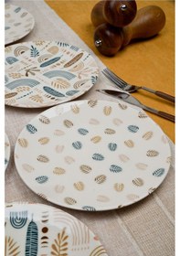 Resim Heda Porselen Başak 6'lı Porselen Pasta Tabağı Desenli 