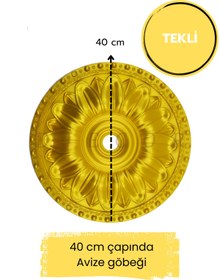 Resim DİECOR Dekoratif Polimer 40 cm Avize Göbeği 