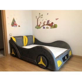 Resim Puf Bebe Montessori Serisi_araba Karyola_çocuk_bebek_arabalı Yatak 120x200 Ölçüde(İÇ YATAK DAHİLDİR) 