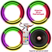 Resim EGB Pixel Ledli 20cm Hoparlör Kapak İçi Boş 4 Adet EGB EG-7756 