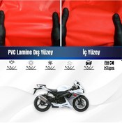 Resim Trıumph Speed Twın Motosiklet Brandası Su Geçirmez Branda Kırmızı Branda Motor Branda Xl 