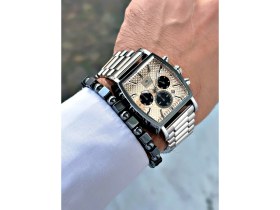 Resim Bentini Dikdörtgen Fonksiyonlu Erkek Saat 