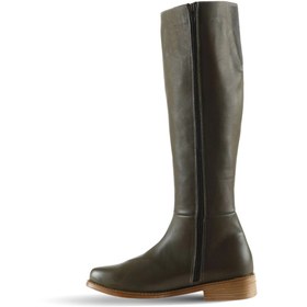 Resim Bueno Shoes Haki Deri Kadın Düz Çizme 01wt5305 