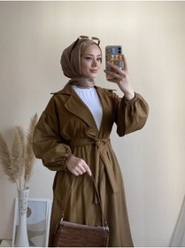 Resim Esre Store Tesettür Trençkot Kahverengi? 
