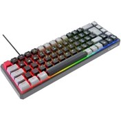 Resim Rampage YORU MINI Siyah/Gri Type-C Bağlantılı OUTEMU Red Swich Q Mekanik Gaming Oyuncu Klavye 