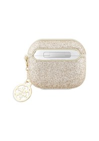 Resim Apple Uyumlu AirPods 3. Nesil Kılıf Guess Glitter 4g Charm Exclusive Tasarım Gold 