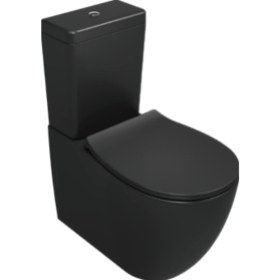 Resim Isveasentimenti Neo Siyah Duvara Sıfır Takım Klozet (Kapak Iç Takım Dahil Set) 