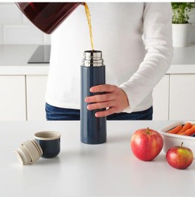 Resim Ikea Halsa Paslanmaz Çelik Termos Doğa Yürüyüşü 0.5 Lt Mavi 