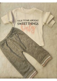 Resim Kız Çocuk Pudra Pembe Sweatshirt Takım Fermuarlı 3 Parça 