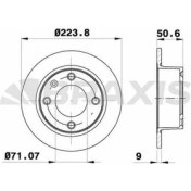 Resim Braxis AE0282 Arka Fren Disk Aynası Xantia 1.8ı 93-01 2.0ı 93 01 3.0i 97-01 95667811 