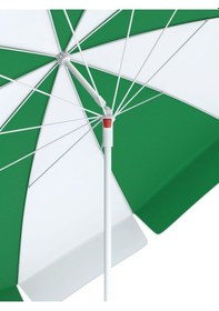 Resim Tevalli Parasols 200ø Lüks Polyester Plaj Şemsiye Yeşil - Beyaz Dilim 