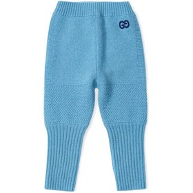 Resim Mavi Logo Detaylı Unisex Bebek Yün Pantolon 