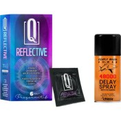 Resim Chase Q Reflective 6'lı Kremli Tırtıklı Prezervatif + Sprey 45ML 