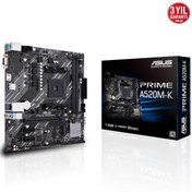 Resim ASUS PRIME A520M-K DDR4 4600MHZ 1XVGA 1XHDMI 1XM.2 USB 3.2 MATX AM4 (AMD AM4 5000\u002F4000 G\u002F3000 SERİSİ İLE UYUMLU) 