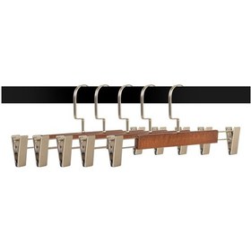 Resim Pantolon Etek Askısı Ahşap Lamine Ceviz A Kalite Mandallı Askı 10 Adet Diğer 