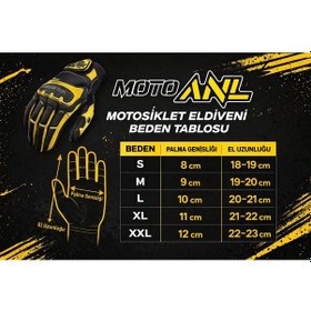 Resim Motoanl Motosiklet Eldiveni Uzun Racing Full Koruma Leather Prof Motorcu Eldiven Siyah 