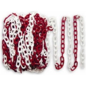 Resim Essafe 8 Mm Plastik Zincir Kırmızı Beyaz 100 Metre Ge 6000 