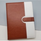 Resim Çizgili Termo Deri Defter Kahverengi 