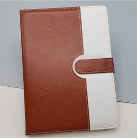 Resim Çizgili Termo Deri Defter Kahverengi 