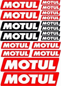 Resim Motul 18 Parça Sticker Seti A4 Çift Renk- Universal 