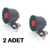 Resim Oto Alarm Sireni 6 Sesli 12 Volt 15 Watt 120 Db 2 Adet Diğer
