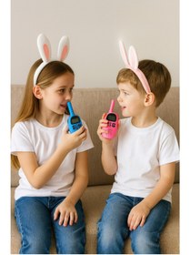 Resim ROXİVA Şık Tasarım 2 Adet Çok Kanallı İntecom özellikli Kablosuz Mini Çocuk Telsizi 