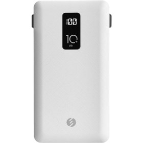 Resim S-Link İp-T100C 10.000Mah Lightning+Micro+Type C Kablolu Powerbank Siyah Lcdli 