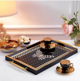 Resim Schafer Kunst Tepsi 1 Parça-gold/siyah08 