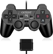 Resim OSTENT Sony Playstation PS2 PS1 PS One PSX Konsol Çift Şok Titreşim Video Oyunları için Kablolu Analog Denetleyici Gamepad Joystick Joypad 