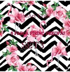 Resim Lineart Pirinç Dekopaj Kağıdı 6 Parça Set-003 