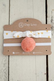 Resim Pixy Love Renkli Kız Bebek 2'li Bandana Set Hearty Pom 