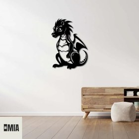 Resim Metal Ejderha Duvar Sanatı Dekoru, Siyah, Modern Fantezi Tasarım, Ev için 3D Duvar Heykeli 27,5x19,7 inç (70X50) 