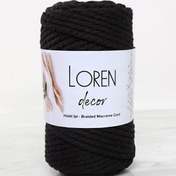 Resim Loren Decor 3 Büküm Makrome İpi Siyah - L006 