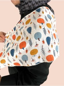 Resim runbaby Tek Kat Müslin Omuz Bezi 25x50cm balkabak desen 