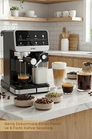 Resim Sinbo Espresso Cappucino Latte 20 Bar Süt Köpürtücülü Kapsül Kullanım Aparatı Profesyonel Otomatik Espresso Makinesi 