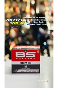 Resim Motomek PEUGEOT 125 Django Django 150 Django 50 SpeedFight 2 Tweet 125 UYUMLU BS BATTERY BTX7A-BS MOTOSİKLE 