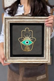 Resim Oscar Stone Decor Çerçeveli Tablo Taş Duvar Dekoru 30 X 30 Cm Fatma Ana Eli Tablosu Cdd3030-1490 