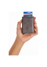 Resim Newish Polo Erkek Mekanizmalı Kartlık Ve Cüzdan New020 - Gri Gri 