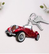 Resim Bk Gift Kişiye Özel Isimli Retro Otomobil Ahşap Anahtarlık-4 