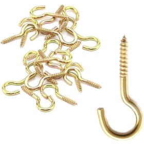 Resim tutar nalbur Avize Kancası Açık Piton Kanca Vida 21*100 Mm (10 Adet) 